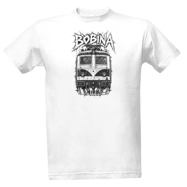 Tričko s potiskem BOBINA - elektrická lokomotiva řady 140